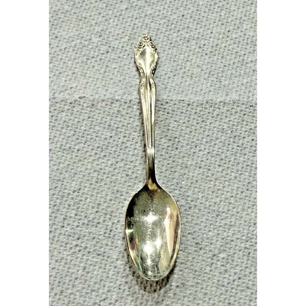 Wm Rogers AA Silverplate Ice Cream Spoon Vintage Small Dessert Flatware